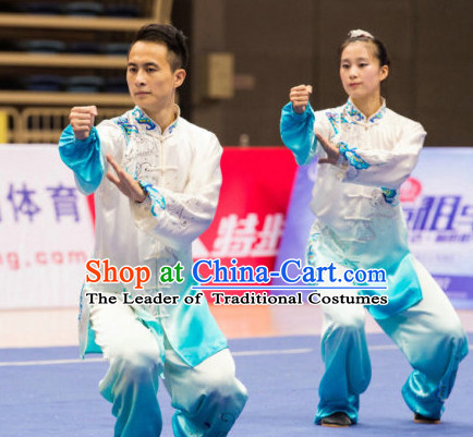 Top Color Changing Kung Fu Competition Championship Uniforms Pants Suit Taekwondo Apparel Karate Suits Attire Robe Championship Costume Chinese Kungfu Jacket Wear Dress Uniform Clothing Taijiquan Shaolin Chi Gong Taichi Suits for Men Women Kids