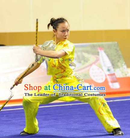 Top Qigong Kung Fu Competition Championship Uniforms Pants Suit Taekwondo Apparel Karate Suits Attire Robe Championship Costume Chinese Kungfu Jacket Wear Dress Uniform Clothing Taijiquan Shaolin Chi Gong Taichi Suits for Men Women Kids