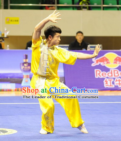 Top Kung Fu Competition Championship Uniforms Pants Suit Taekwondo Apparel Karate Suits Attire Robe Championship Costume Chinese Kungfu Jacket Wear Dress Uniform Clothing Taijiquan Shaolin Chi Gong Taichi Suits for Men Women Kids