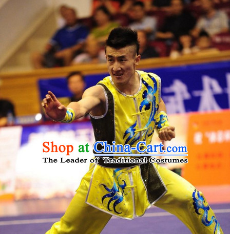 Top Kung Fu Competition Championship Uniforms Pants Suit Taekwondo Apparel Karate Suits Attire Robe Championship Costumes for Men Women Children