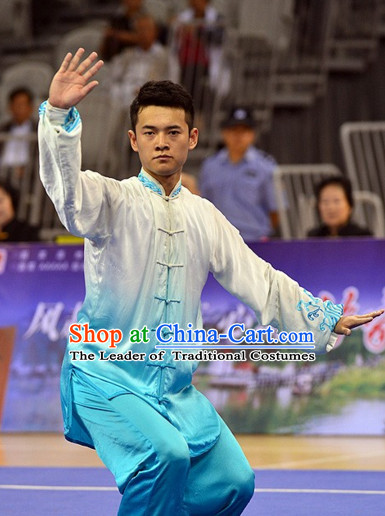 Top Kung Fu Competition Championship Uniforms Pants Suit Taekwondo Apparel Karate Suits Attire Robe Championship Costumes for Men Women Children