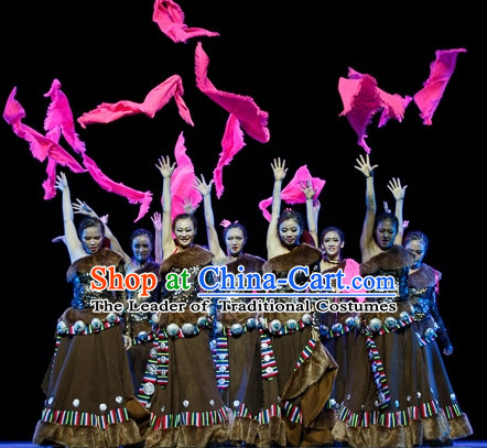 Chinese Traditional Mongolian Dancing Outfits Dancewear Costumes Dancer Costumes Dance Costumes Chinese Dance Clothes Traditional Chinese Clothes Complete Set for Women