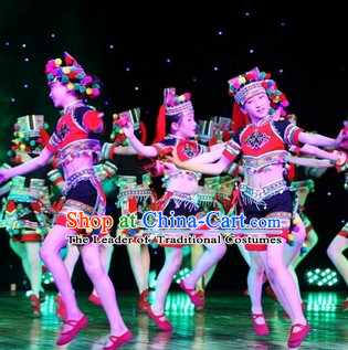 Chinese Traditional Ethnic Dancing Outfits Dancewear Costumes Dancer Costumes Dance Costumes Chinese Dance Clothes Traditional Chinese Clothes Complete Set for Women