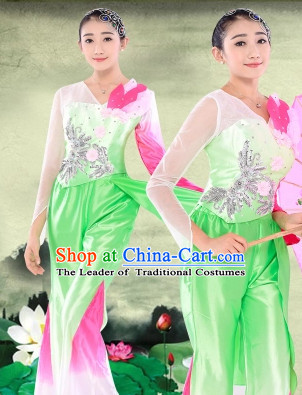 Chinese Traditional Stage Dancewear Costumes Dancer Costumes Dance Costumes Clothes and Headdress Complete Set for Women Children