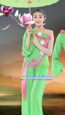 Chinese Traditional Stage Dancewear Costumes Dancer Costumes Dance Costumes Clothes and Headdress Complete Set for Women Children