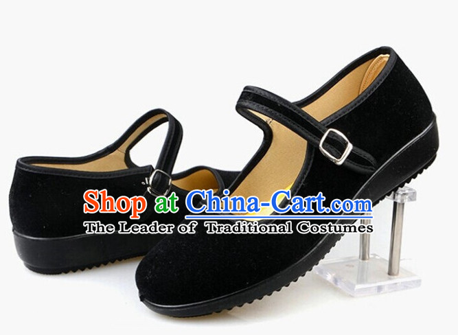 Top Black Chinese Traditional Tai Chi Shoes Kung Fu Shoes Martial Arts Shoes for Women