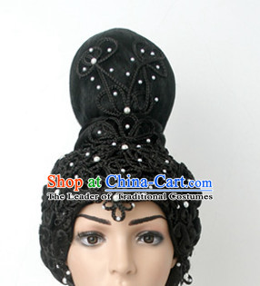 Chinese Ancient Classical Dancer Hair Jewelry Headwear Headdress and Long Wigs