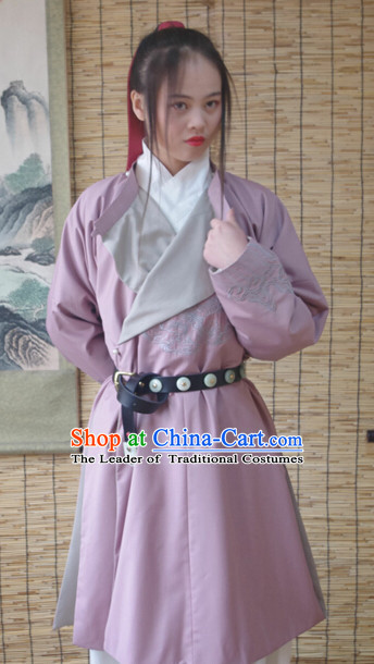 Traditional Asian Chinese Swordsman Clothing Garment Hanfu Clothes Complete Set