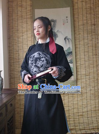 Traditional Asian Chinese Swordsman Clothing Garment Hanfu Clothes Complete Set