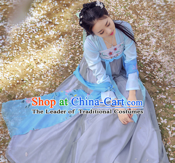 Top Chinese Tang Dynasty Hanfu Clothing Chinese Hanfu Costume Hanfu Dress Ancient Chinese Costumes Complete Set for Women Girls Children