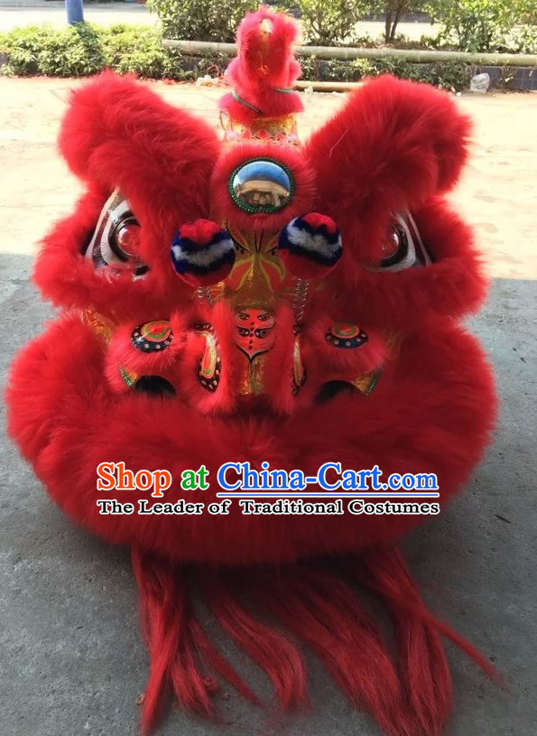 Top Red Competition and Parade Lion Dancing Equipments Complete Set