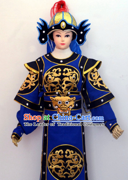 Ancient Chinese Solider General Opera Costumes Complete Set