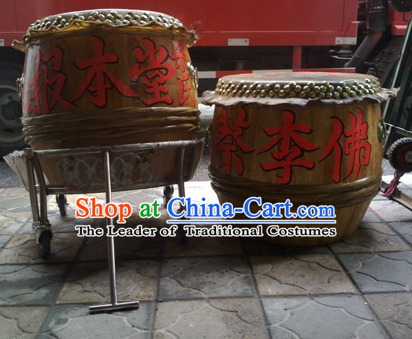 24 Inches Custom Made Big Lion Dance Wooden Drum