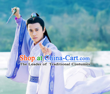 Traditional Chinese Han Dynasty Dress Chinese Knight Clothing Cloth China Attire Oriental Dresses Complete Set for Men