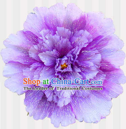 Purple Traditional Dance Peony Umbrella Props Flower Umbrellas Dancing Prop Decorations for Kids Children Girls Boys