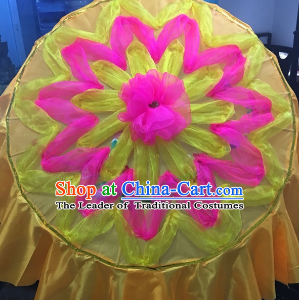 Traditional Dance Props Flower Umbrella Yangge Dancing Prop Folk Decorations for Men Women Adults Kids Children