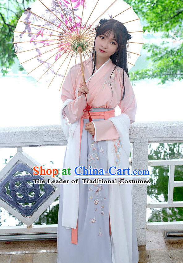 Hanfu Clothing Custom Traditional Chinese Hanfu Dreses Han Clothing Hanzhuang Historical Dress and Accessories Complete Set