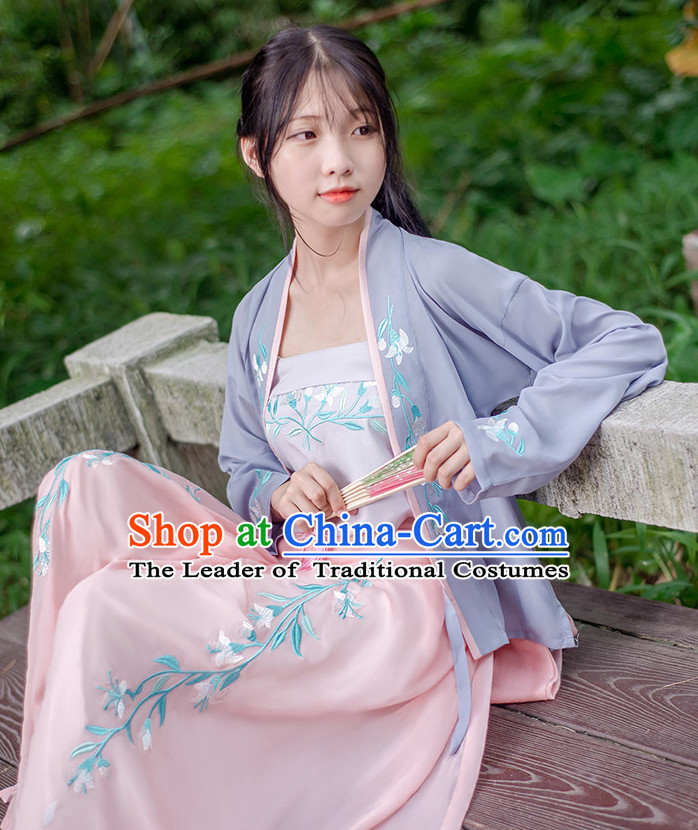 Hanfu Clothing Custom Traditional Chinese Hanfu Dreses Han Clothing Hanzhuang Historical Dress and Accessories Complete Set