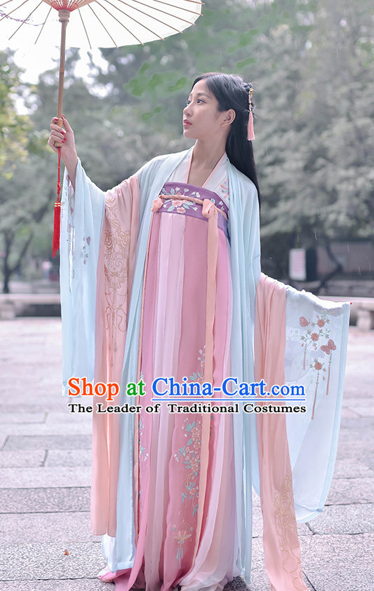 Hanfu Clothing Custom Traditional Chinese Hanfu Dreses Han Clothing Hanzhuang Historical Dress and Accessories Complete Set