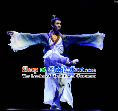 Chinese Classical Dance Costume Folk Dancing Costumes Traditional Chinese Dance Costumes Asian Dance Costumes Complete Set for Men