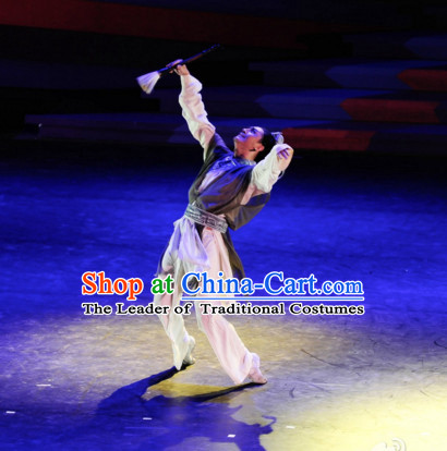 Chinese Classic Dance Costume Folk Dancing Costumes Traditional Chinese Dance Costumes Asian Dancewear Complete Set for Men Boys