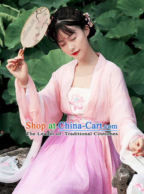 Hanfu Clothing Custom Traditional Chinese Hanfu Dreses Han Clothing Hanzhuang Historical Dress and Accessories Complete Set