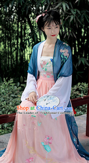 Hanfu Clothing Custom Traditional Chinese Hanfu Dreses Han Clothing Hanzhuang Historical Dress and Accessories Complete Set