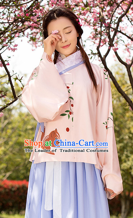 Hanfu Clothing Custom Traditional Chinese Wedding Hanfu Dreses Han Clothing Hanzhuang Historical Dress and Accessories Complete Set