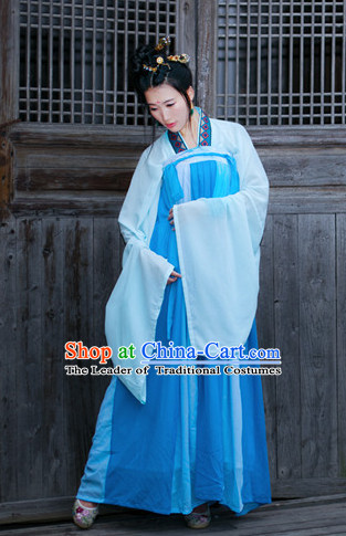 Tang Dynasty Women Han Fu_Hanfu Clothing Hanzhuang Historical Dress Historical Clothing and Accessories Complete Set for Women