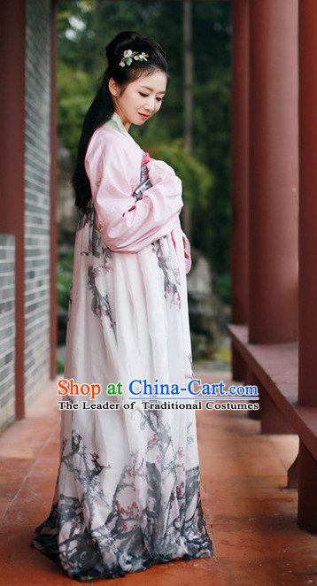 Ancient Dynasty Women Han Fu_Hanfu Clothing Hanzhuang Historical Dress Historical Clothing and Accessories Complete Set for Women