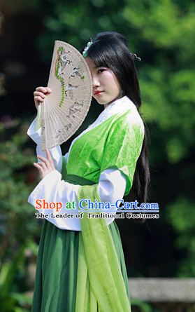 Women Han Fu_Hanfu Clothing Hanzhuang Historical Dress Historical Clothing and Accessories Complete Set