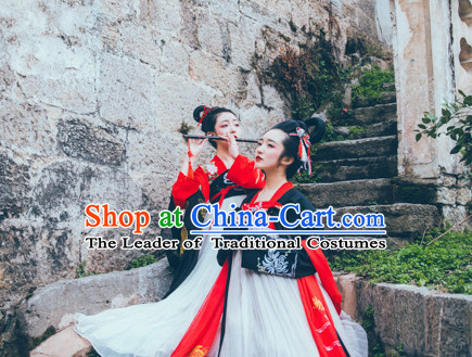 Chinese Traditional Oriental Dress Hanfu Clothing Asian Dresses Fashion Cheongsam Dress China Clothing and Hair Jewelry for Women