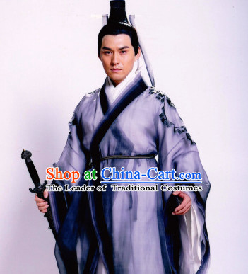 Chinese Traditional Taoist Dress Hanfu Costume China Kimono Robe Ancient Chinese Clothing National Costumes Gown Wear for Men