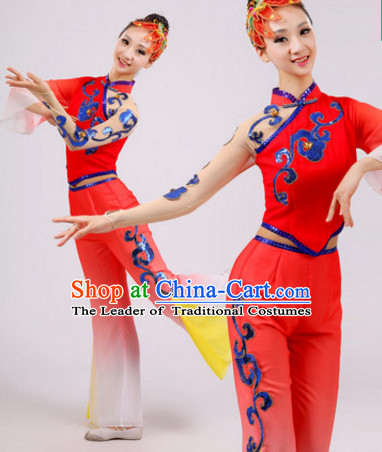 Chinese Folk Dance Dress Clothing Dresses Costume Ethnic Dancing Cultural Dances Costumes for Women