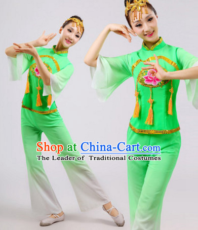 Chinese Folk Dance Dress Clothing Dresses Costume Ethnic Dancing Cultural Dances Costumes for Women