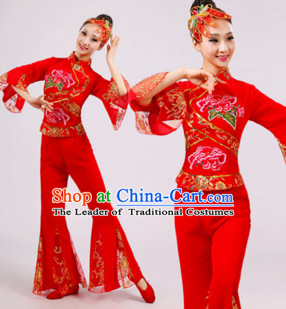 Chinese Folk Dance Dress Clothing Dresses Costume Ethnic Dancing Cultural Dances Costumes for Women