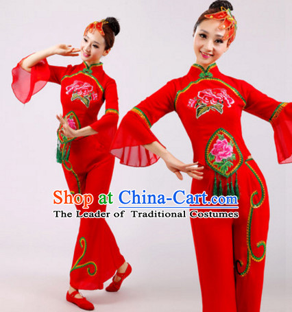 Chinese Folk Dance Dress Clothing Dresses Costume Ethnic Dancing Cultural Dances Costumes for Women