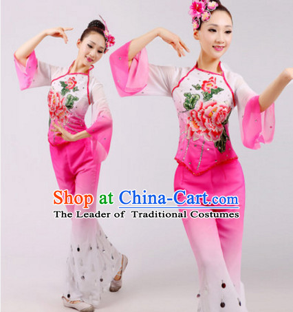 Chinese Folk Dance Dress Clothing Dresses Costume Ethnic Dancing Cultural Dances Costumes for Women