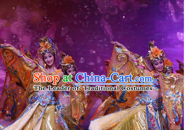 Chinese Classical Folk Dance Dress Clothing Dresses Costume Classic Dancing Cultural Dances Costumes for Women