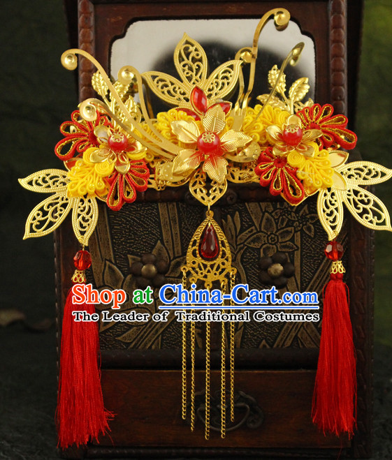 Chinese Imperial Quene Crown Empress Hairpins Hair Accessories Hairstyle Chinese Oriental Hairstyles Headpieces Wigs