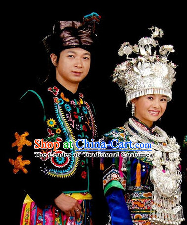 Chinese Folk Dance Dress Clothing Dresses Costume Ethnic Dancing Cultural Dances Costumes for Women Girls