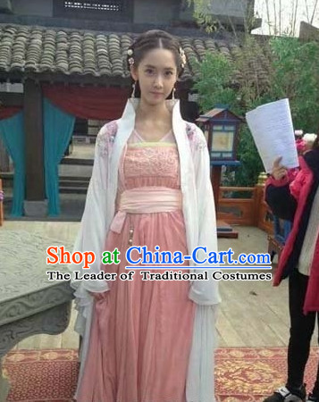 Ancient Chinese Princess Clothing and Hair Accessories Complete Set for Women Girls Kids Adults