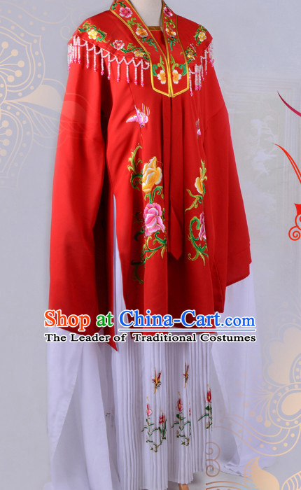 Chinese Opera Costumes Huangmei Opera Stage Performance Costume Chinese Traditional Shuixiu Costume Drama Costumes and Hat Complete Set