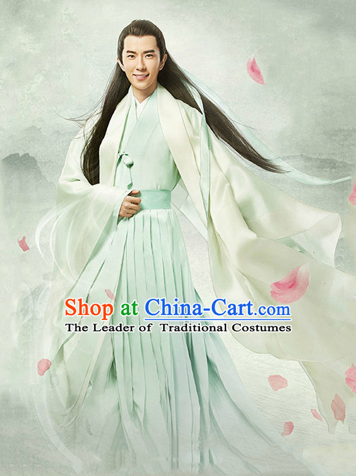 Chinese Men's Clothing _ Apparel Chinese Traditional Dress Theater and Reenactment Costumes and Headwear Complete Set