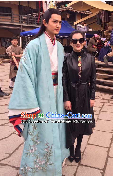 Chinese Ancient Prime Minster Men's Clothing _ Apparel Chinese Traditional Dress Theater and Reenactment Costumes and Headwear Complete Set