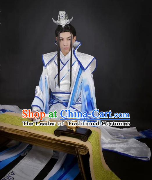 Chinese Traditional Stage Performance Hanfu Cosplay Prince Costume Chinese Cosplay Hanfu Halloween Costume Party Costume Fancy Dress