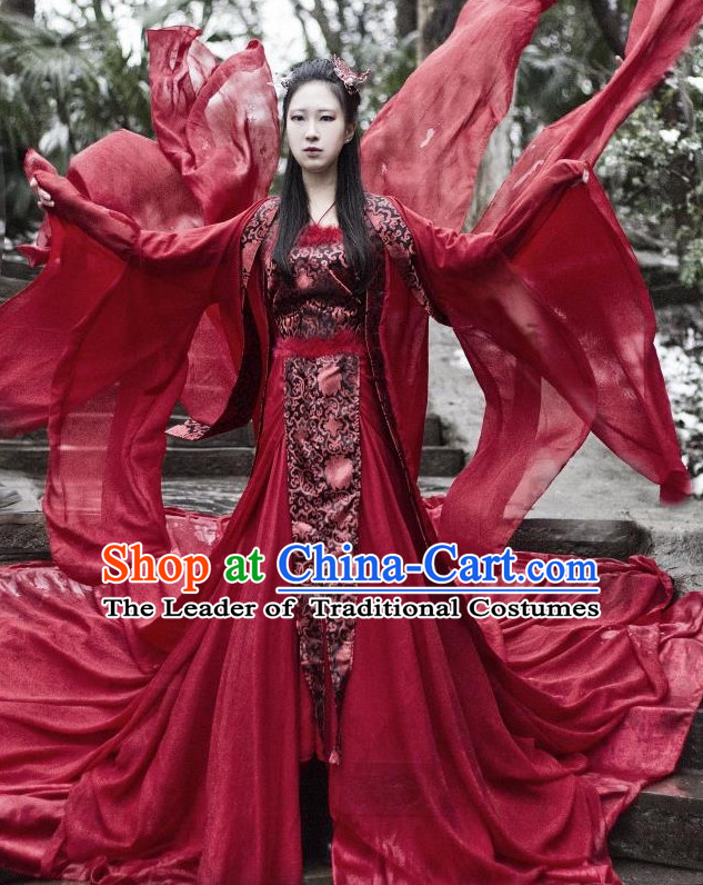 Chinese Traditional Hanfu Queen Cosplay Costume Chinese Cosplay Hanfu Halloween Costume Party Costume Fancy Dress