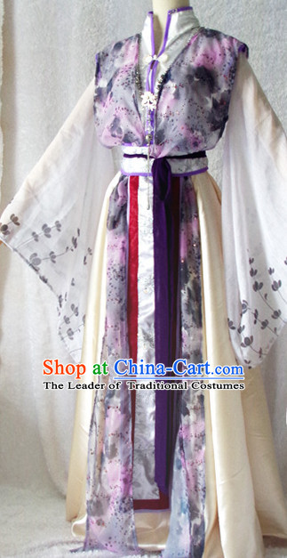 Chinese Ancient Han Fu Noblewoman Clothing Robes Tunics Accessories Traditional China Clothes Adults Kids