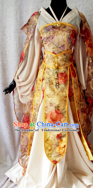 Chinese Ancient Han Fu Noblewoman Clothing Robes Tunics Accessories Traditional China Clothes Adults Kids