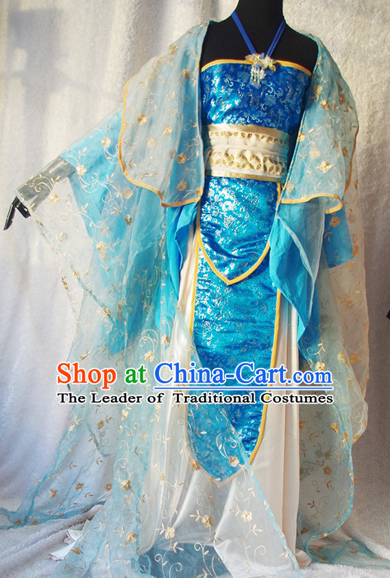 Chinese Ancient Han Fu Noblewoman Clothing Robes Tunics Accessories Traditional China Clothes Adults Kids